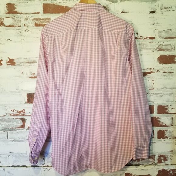 Banana Republic Plaid Lilac Button Down Large - Picture 7 of 8